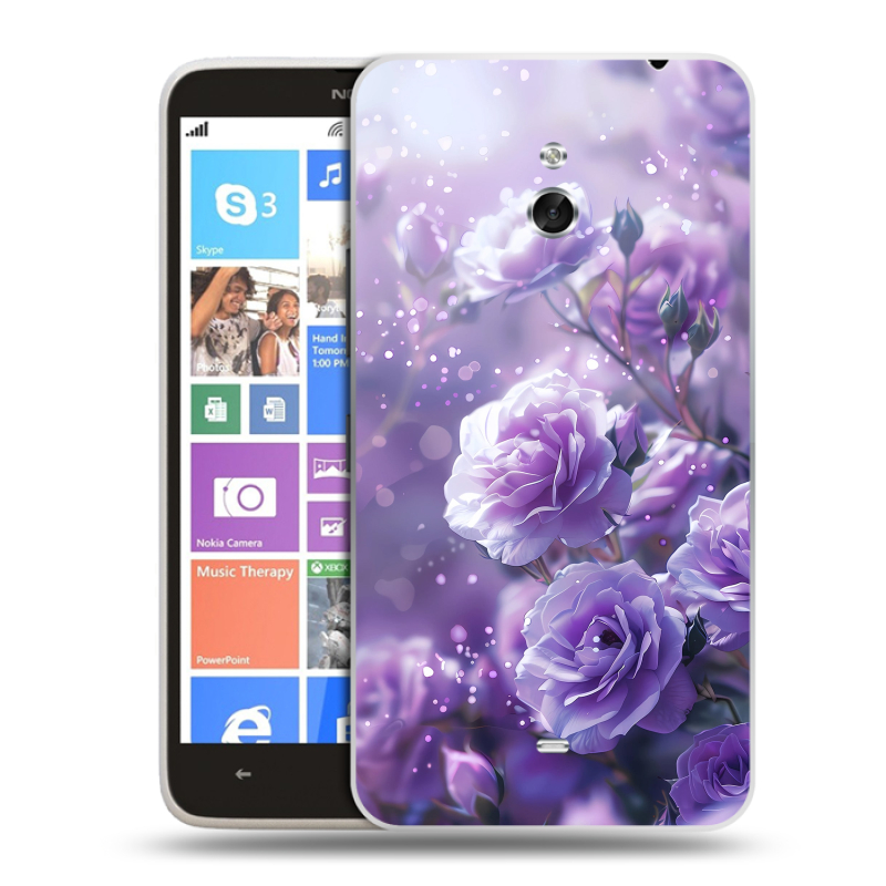 Пластиковый чехол на Nokia Lumia 1320 с принтом Розы цветы Пластиковый чехол на Nokia Lumia 1320 с принтом Розы цветы