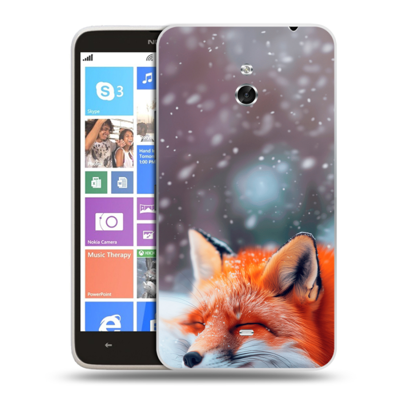 Пластиковый чехол на Nokia Lumia 1320 с принтом лиса Пластиковый чехол на Nokia Lumia 1320 с принтом лиса