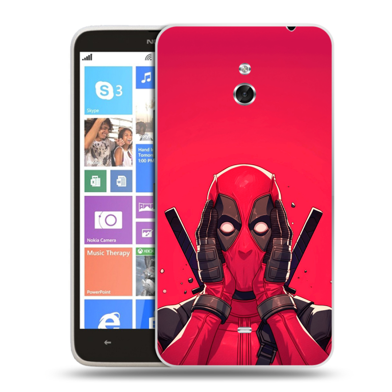 Пластиковый чехол на Nokia Lumia 1320 с принтом Дедпул Deadpool Пластиковый чехол на Nokia Lumia 1320 с принтом Дедпул Deadpool