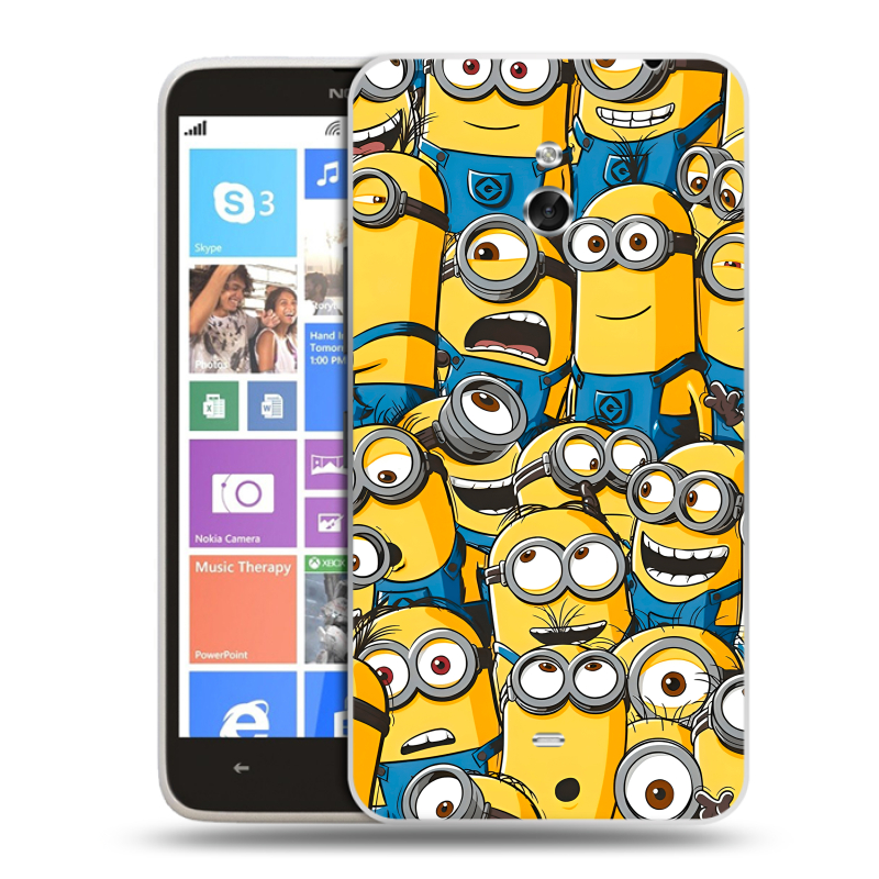 Пластиковый чехол на Nokia Lumia 1320 с принтом Миньоны Пластиковый чехол на Nokia Lumia 1320 с принтом Миньоны
