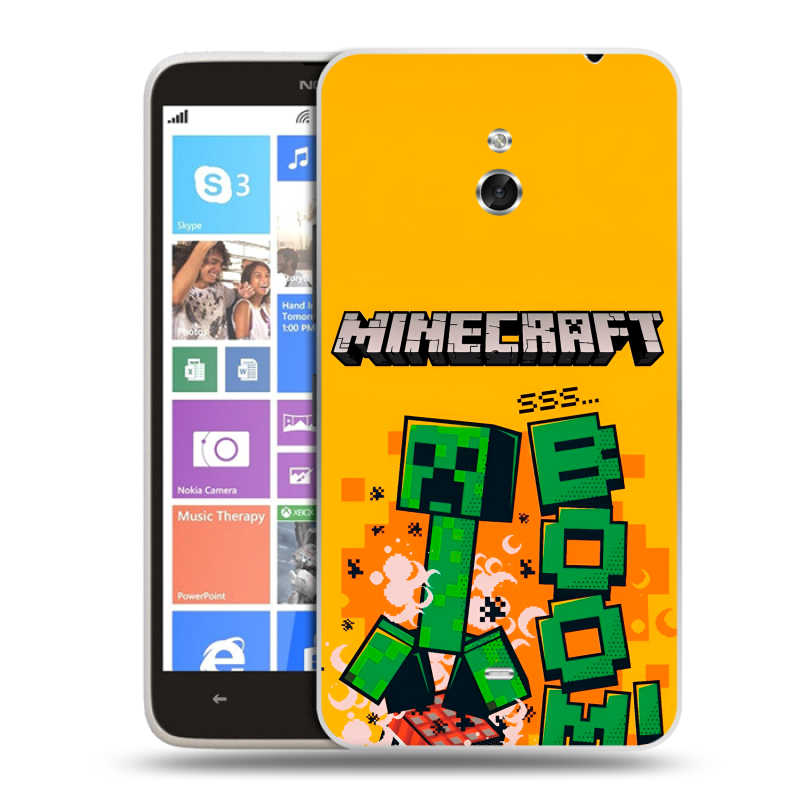 Пластиковый чехол на Nokia Lumia 1320 с принтом Майнкрафт Minecraft Пластиковый чехол на Nokia Lumia 1320 с принтом Майнкрафт Minecraft