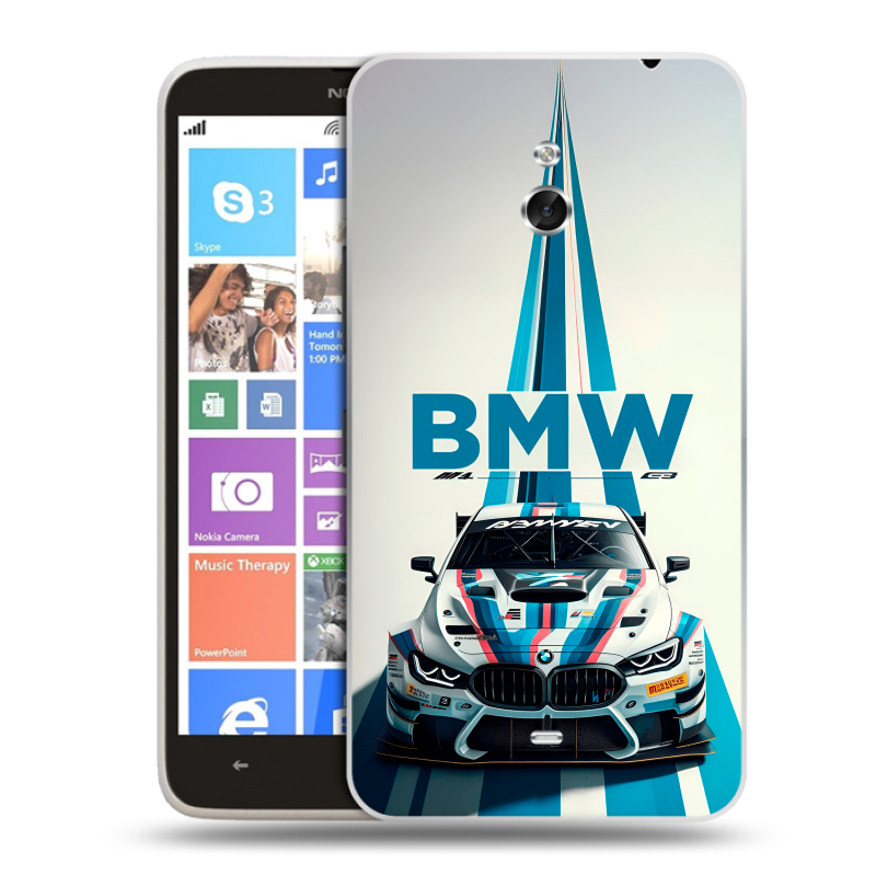 Пластиковый чехол на Nokia Lumia 1320 с принтом БМВ BMW Пластиковый чехол на Nokia Lumia 1320 с принтом БМВ BMW
