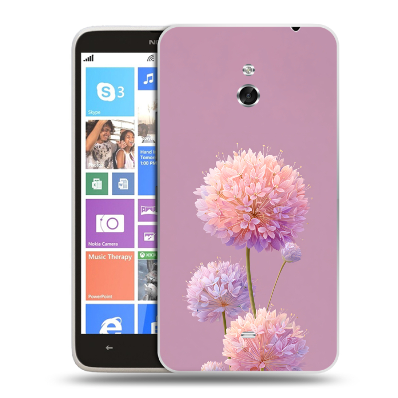 Пластиковый чехол на Nokia Lumia 1320 с принтом Цветы Пластиковый чехол на Nokia Lumia 1320 с принтом Цветы