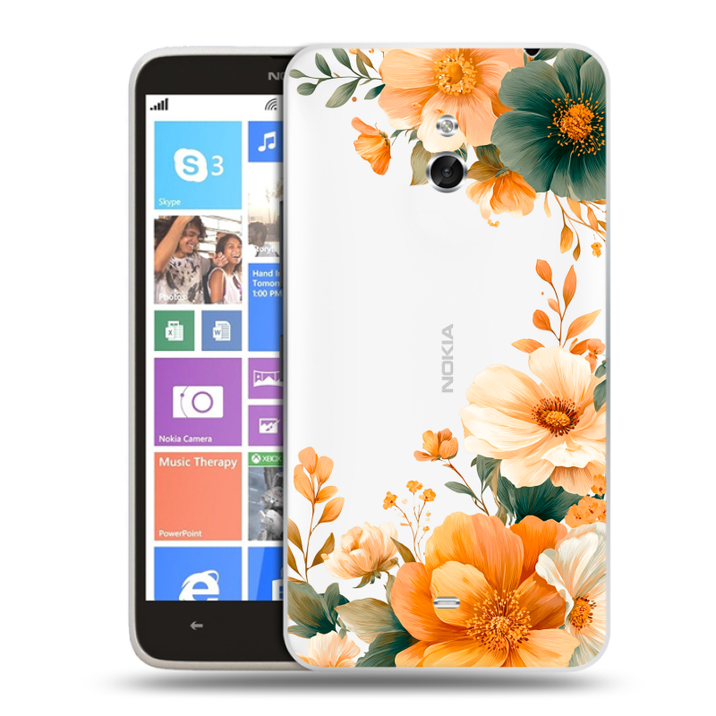 Пластиковый чехол на Nokia Lumia 1320 с принтом Цветы принт Пластиковый чехол на Nokia Lumia 1320 с принтом Цветы принт