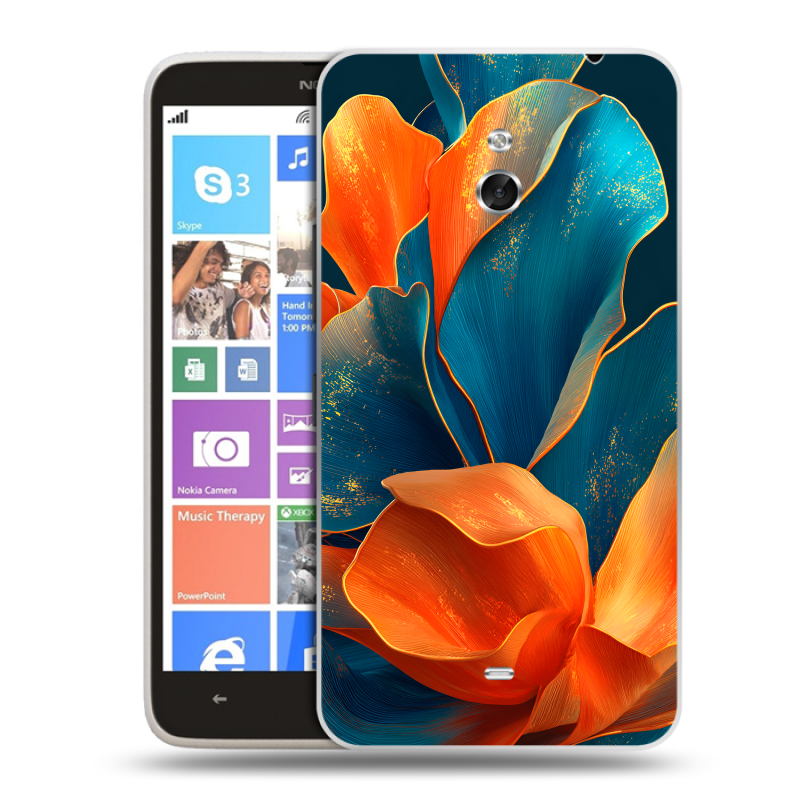 Пластиковый чехол на Nokia Lumia 1320 с принтом Цветы Пластиковый чехол на Nokia Lumia 1320 с принтом Цветы