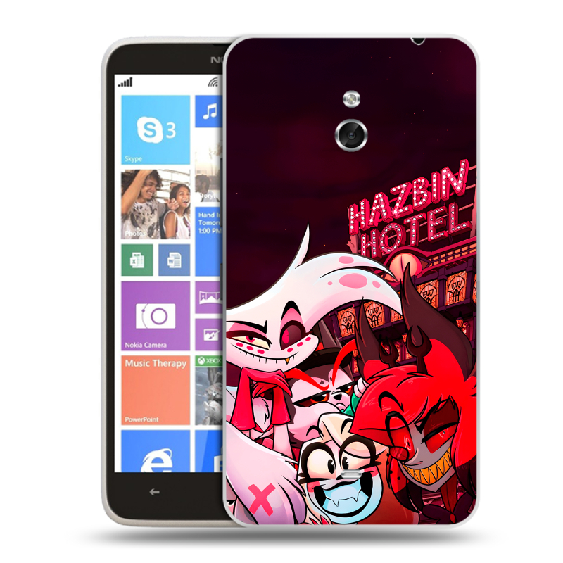 Пластиковый чехол на Nokia Lumia 1320 с принтом Hazbin Hotel Отель Хазбин Пластиковый чехол на Nokia Lumia 1320 с принтом Hazbin Hotel Отель Хазбин