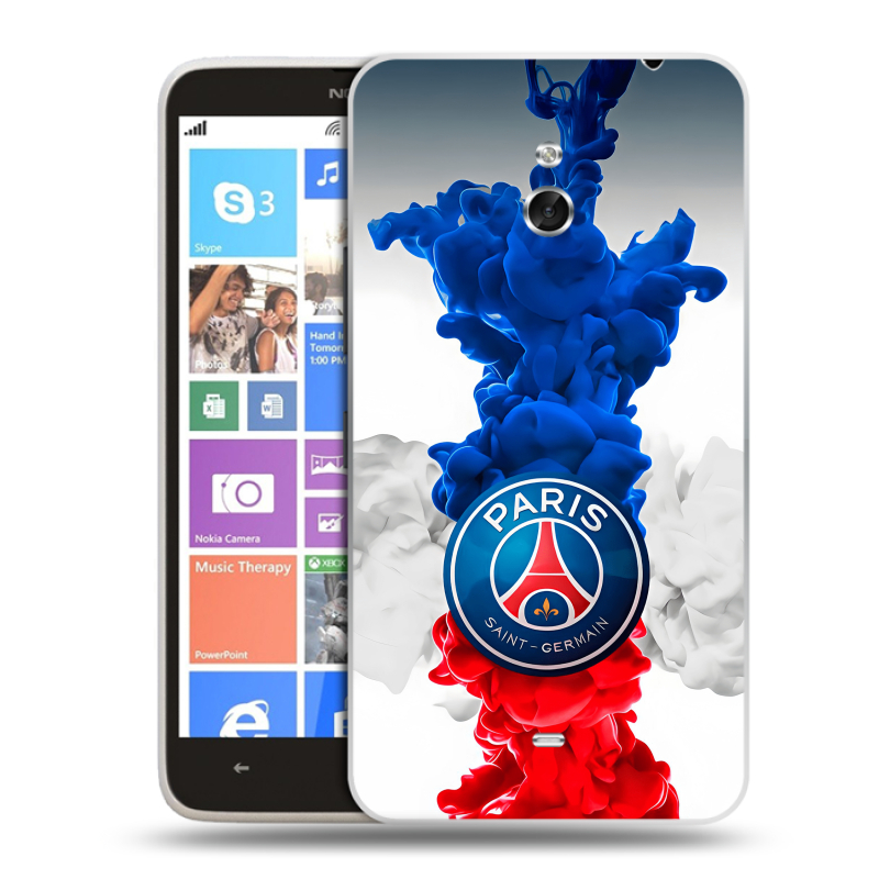Пластиковый чехол на Nokia Lumia 1320 с принтом PSG ПСЖ Пластиковый чехол на Nokia Lumia 1320 с принтом PSG ПСЖ