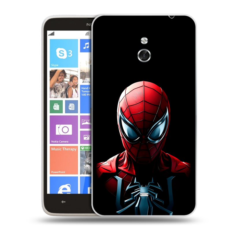Пластиковый чехол на Nokia Lumia 1320 с принтом Spiderman Человек паук Пластиковый чехол на Nokia Lumia 1320 с принтом Spiderman Человек паук