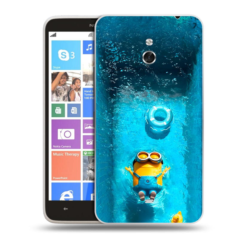 Пластиковый чехол на Nokia Lumia 1320 с принтом Миньоны Пластиковый чехол на Nokia Lumia 1320 с принтом Миньоны