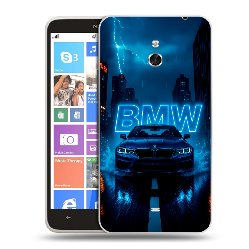 Пластиковый чехол на Nokia Lumia 1320 с принтом BMW БМВ Пластиковый чехол на Nokia Lumia 1320 с принтом BMW БМВ