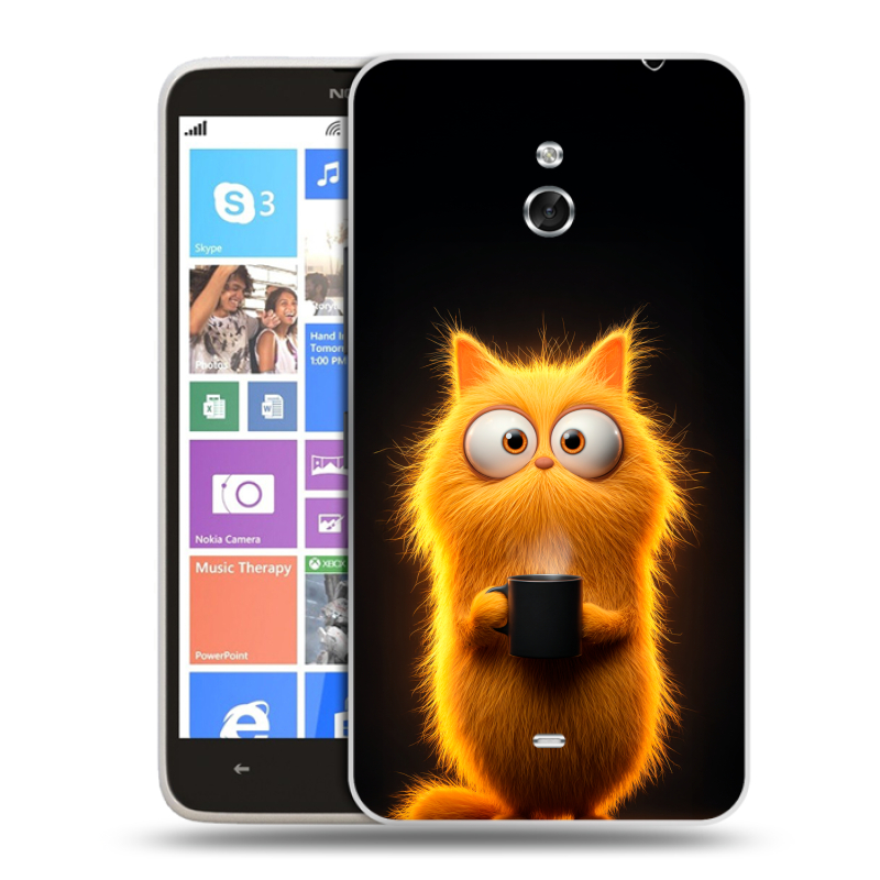 Пластиковый чехол на Nokia Lumia 1320 с принтом Смешной кот Пластиковый чехол на Nokia Lumia 1320 с принтом Смешной кот