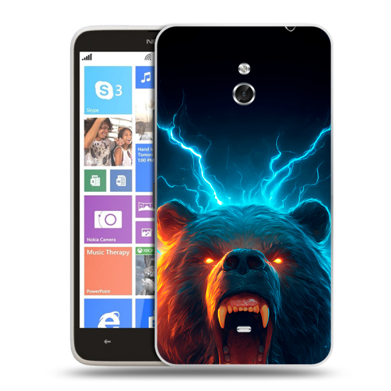 Пластиковый чехол на Nokia Lumia 1320 с принтом Медведь Пластиковый чехол на Nokia Lumia 1320 с принтом Медведь