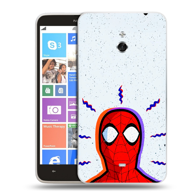Пластиковый чехол на Nokia Lumia 1320 с принтом Spiderman Человек паук Пластиковый чехол на Nokia Lumia 1320 с принтом Spiderman Человек паук