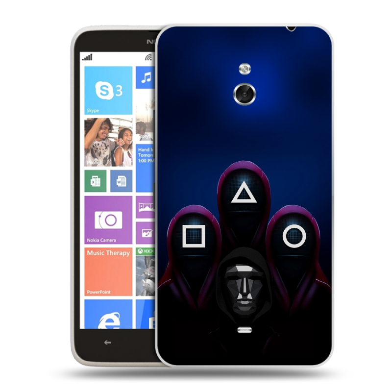 Пластиковый чехол на Nokia Lumia 1320 с принтом Игра Кальмара Пластиковый чехол на Nokia Lumia 1320 с принтом Игра Кальмара