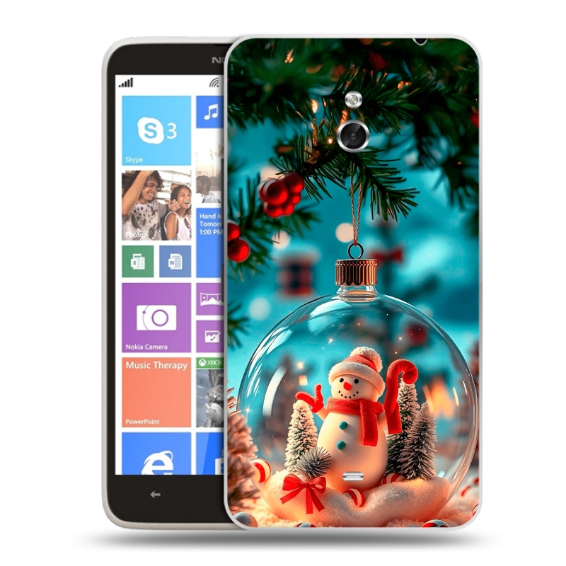 Пластиковый чехол на Nokia Lumia 1320 с принтом Новый год Пластиковый чехол на Nokia Lumia 1320 с принтом Новый год