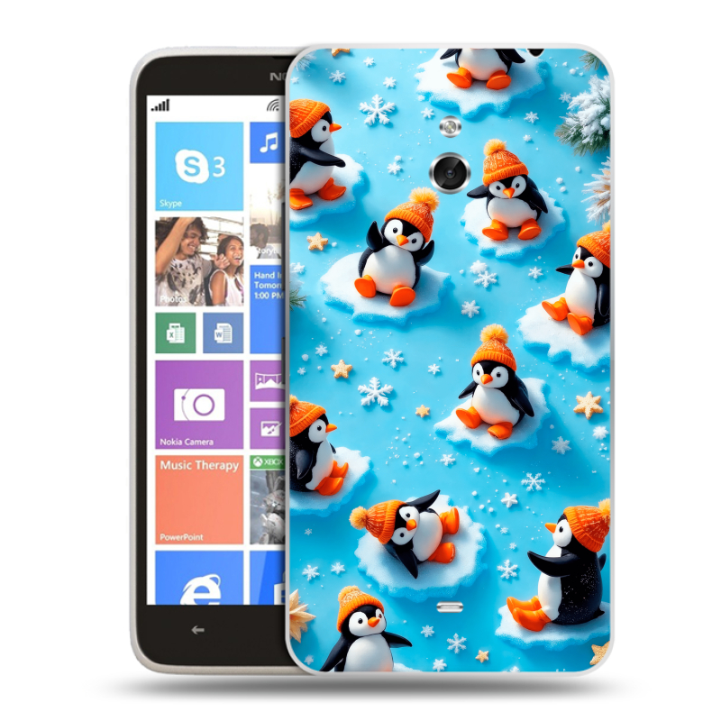 Пластиковый чехол на Nokia Lumia 1320 с принтом Новый год Пластиковый чехол на Nokia Lumia 1320 с принтом Новый год