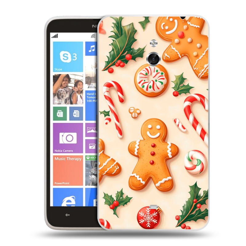 Пластиковый чехол на Nokia Lumia 1320 с принтом Новый год Пластиковый чехол на Nokia Lumia 1320 с принтом Новый год