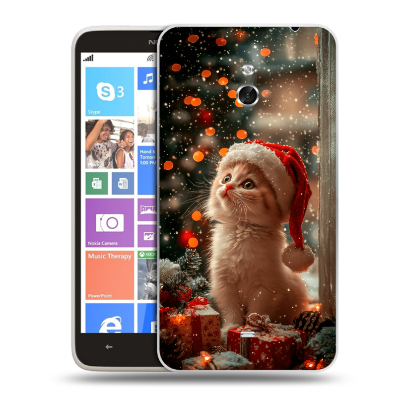 Пластиковый чехол на Nokia Lumia 1320 с принтом Новый год Пластиковый чехол на Nokia Lumia 1320 с принтом Новый год