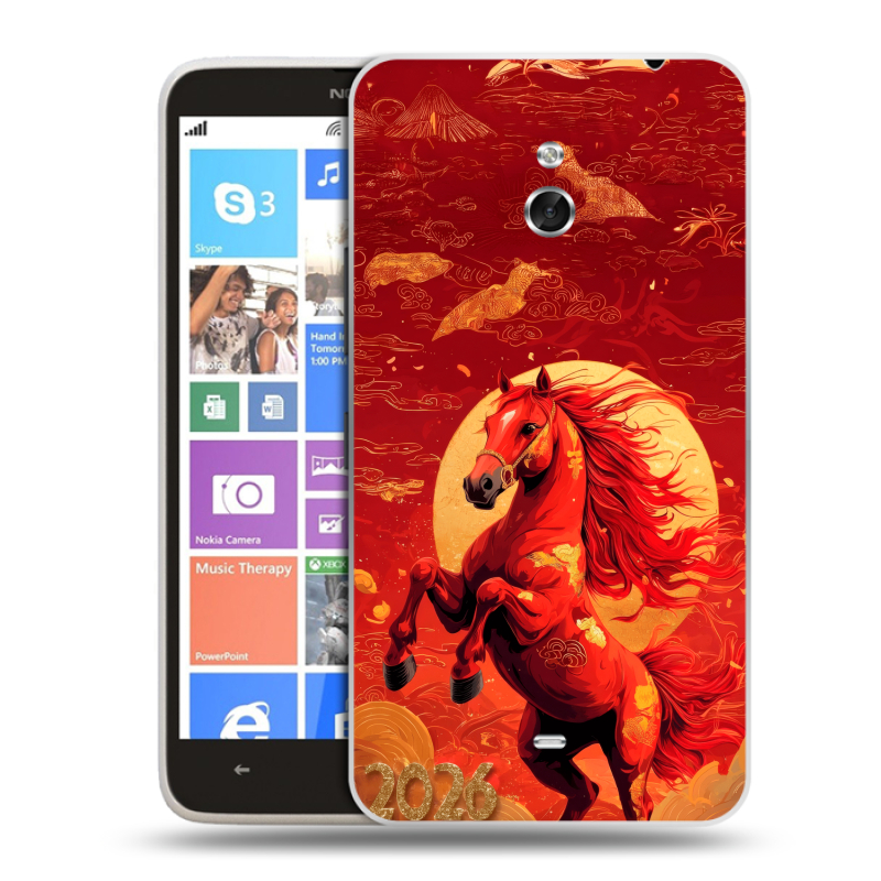 Пластиковый чехол на Nokia Lumia 1320 с принтом Новый год Пластиковый чехол на Nokia Lumia 1320 с принтом Новый год