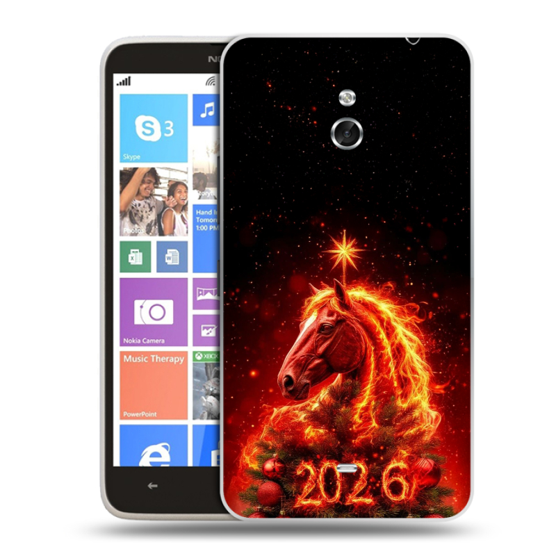 Пластиковый чехол на Nokia Lumia 1320 с принтом Новый год Пластиковый чехол на Nokia Lumia 1320 с принтом Новый год