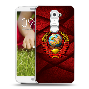 Пластиковый чехол на LG Optimus G2 mini с принтом Герб СССР