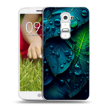 Пластиковый чехол на LG Optimus G2 mini с принтом Листья Пластиковый чехол на LG Optimus G2 mini с принтом Листья