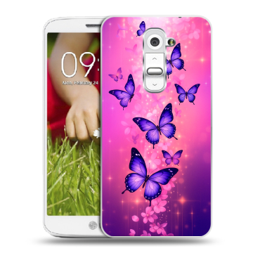 Пластиковый чехол на LG Optimus G2 mini с принтом Бабочки
