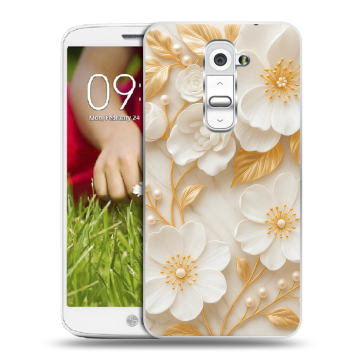 Пластиковый чехол на LG Optimus G2 mini с принтом Цветы