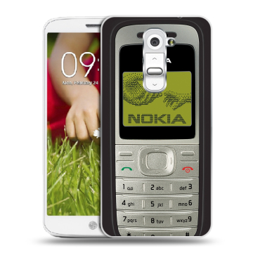 Пластиковый чехол на LG Optimus G2 mini с принтом Ретро Нокия Пластиковый чехол на LG Optimus G2 mini с принтом Ретро Нокия