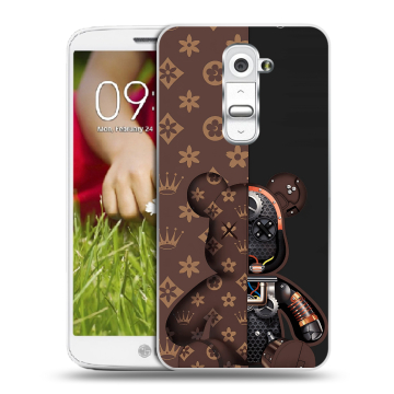 Пластиковый чехол на LG Optimus G2 mini с принтом Луи робот