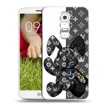 Пластиковый чехол на LG Optimus G2 mini с принтом Луи робот
