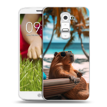 Пластиковый чехол на LG Optimus G2 mini с принтом Капибара