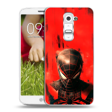 Пластиковый чехол на LG Optimus G2 mini с принтом человек паук spiderman