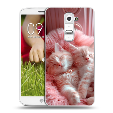 Пластиковый чехол на LG Optimus G2 mini с принтом котята котики Пластиковый чехол на LG Optimus G2 mini с принтом котята котики