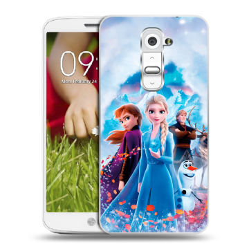 Пластиковый чехол на LG Optimus G2 mini с принтом Холодное сердце Frozen