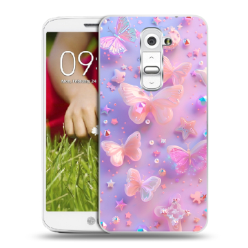 Пластиковый чехол на LG Optimus G2 mini с принтом Бабочки Пластиковый чехол на LG Optimus G2 mini с принтом Бабочки