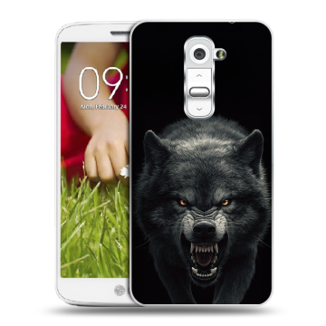 Пластиковый чехол на LG Optimus G2 mini с принтом Волк