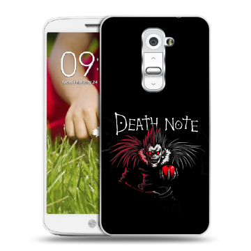 Пластиковый чехол на LG Optimus G2 mini с принтом Death note Тетрадь смерти