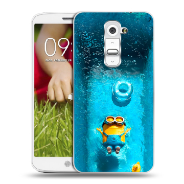 Пластиковый чехол на LG Optimus G2 mini с принтом Миньоны Пластиковый чехол на LG Optimus G2 mini с принтом Миньоны