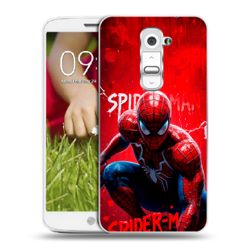 Пластиковый чехол на LG Optimus G2 mini с принтом Spiderman Человек паук Пластиковый чехол на LG Optimus G2 mini с принтом Spiderman Человек паук
