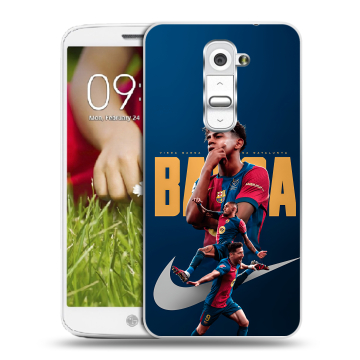 Пластиковый чехол на LG Optimus G2 mini с принтом Барселона Barca Yamal 
