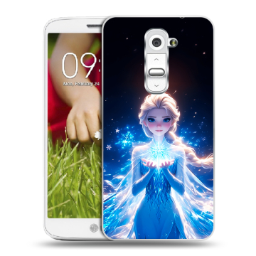 Пластиковый чехол на LG Optimus G2 mini с принтом Холодное сердце Frozen