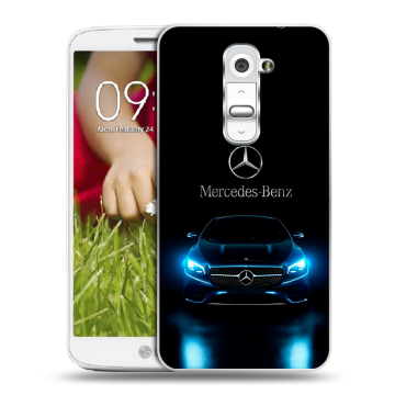 Пластиковый чехол на LG Optimus G2 mini с принтом Mercedes Мерседес Пластиковый чехол на LG Optimus G2 mini с принтом Mercedes Мерседес