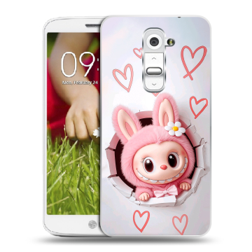 Пластиковый чехол на LG Optimus G2 mini с принтом Labubu Лабубу Пластиковый чехол на LG Optimus G2 mini с принтом Labubu Лабубу