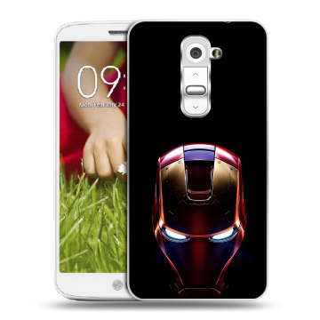 Пластиковый чехол на LG Optimus G2 mini с принтом IronMan Железный человек