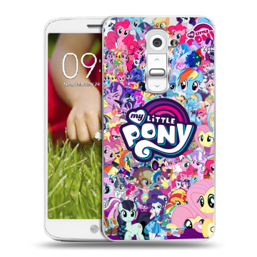 Пластиковый чехол на LG Optimus G2 mini с принтом My little pony Дружба чудо