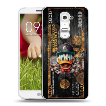 Пластиковый чехол на LG Optimus G2 mini с принтом Дональд Дак Доллар