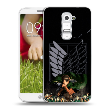 Пластиковый чехол на LG Optimus G2 mini с принтом Атака титанов
