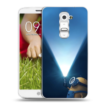 Пластиковый чехол на LG Optimus G2 mini с принтом Миньоны