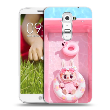 Пластиковый чехол на LG Optimus G2 mini с принтом Labubu Лабубу